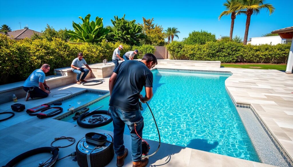 Pool Renovation Temple